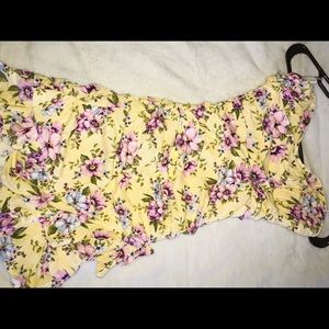 New Forever 21 ruffle strapless floral dress
